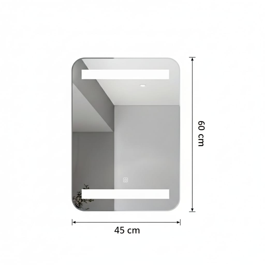 Espejo 45*60rectangular c/luz led arriba-abajo