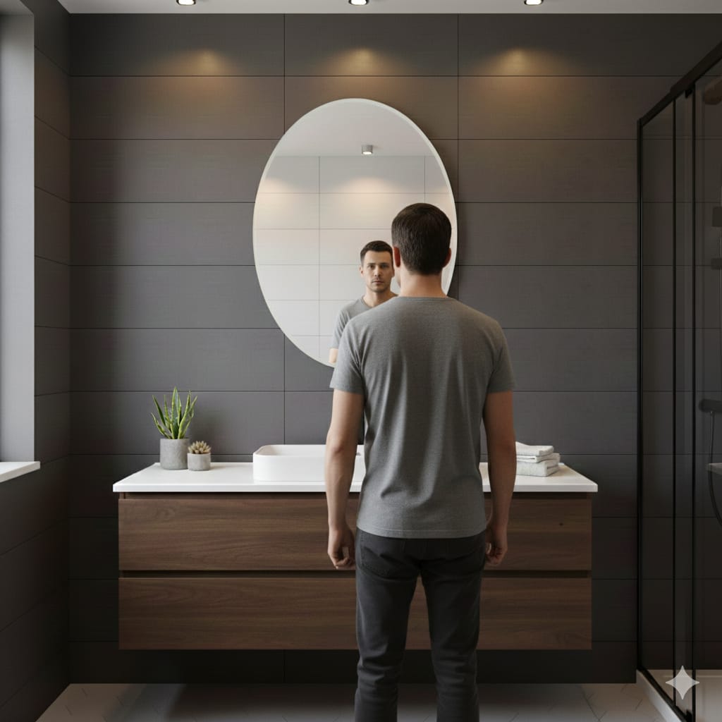 Espejo 45*60 ovalado con bisel