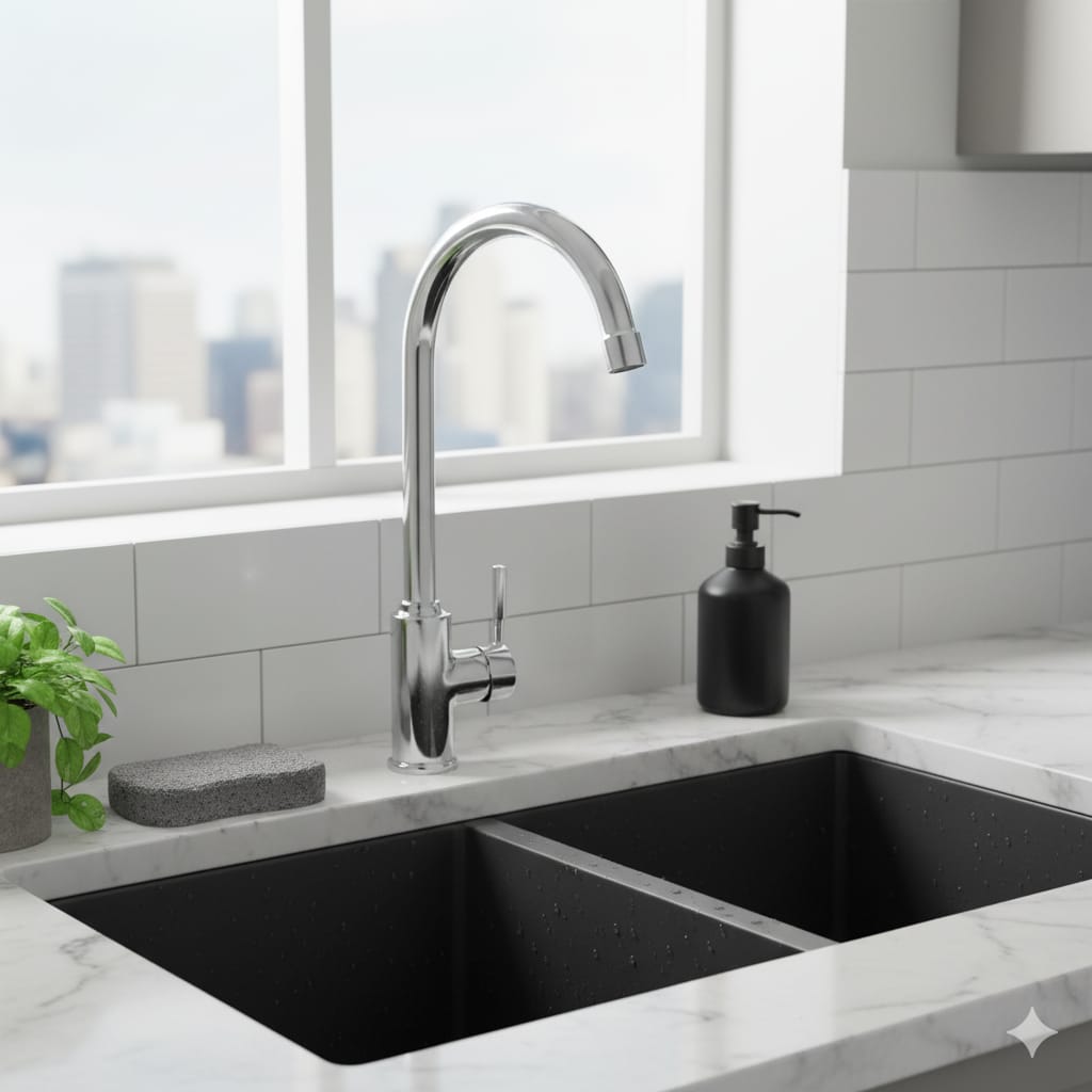 Monomando lavaplatos vertical fuscher