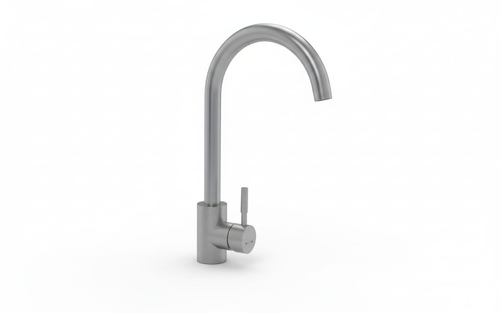 Monomando lavaplatos vertical modern inox