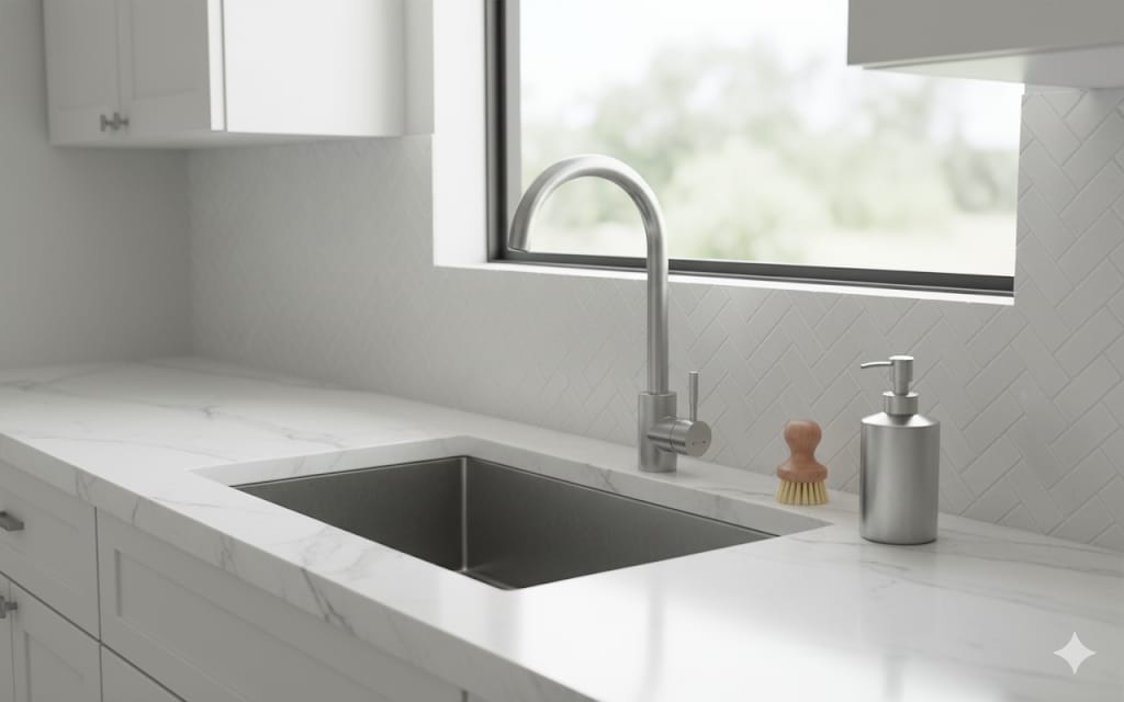 Monomando lavaplatos vertical modern inox