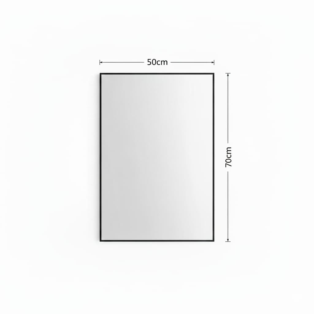 Espejo 70*50 rectangular con marco negro