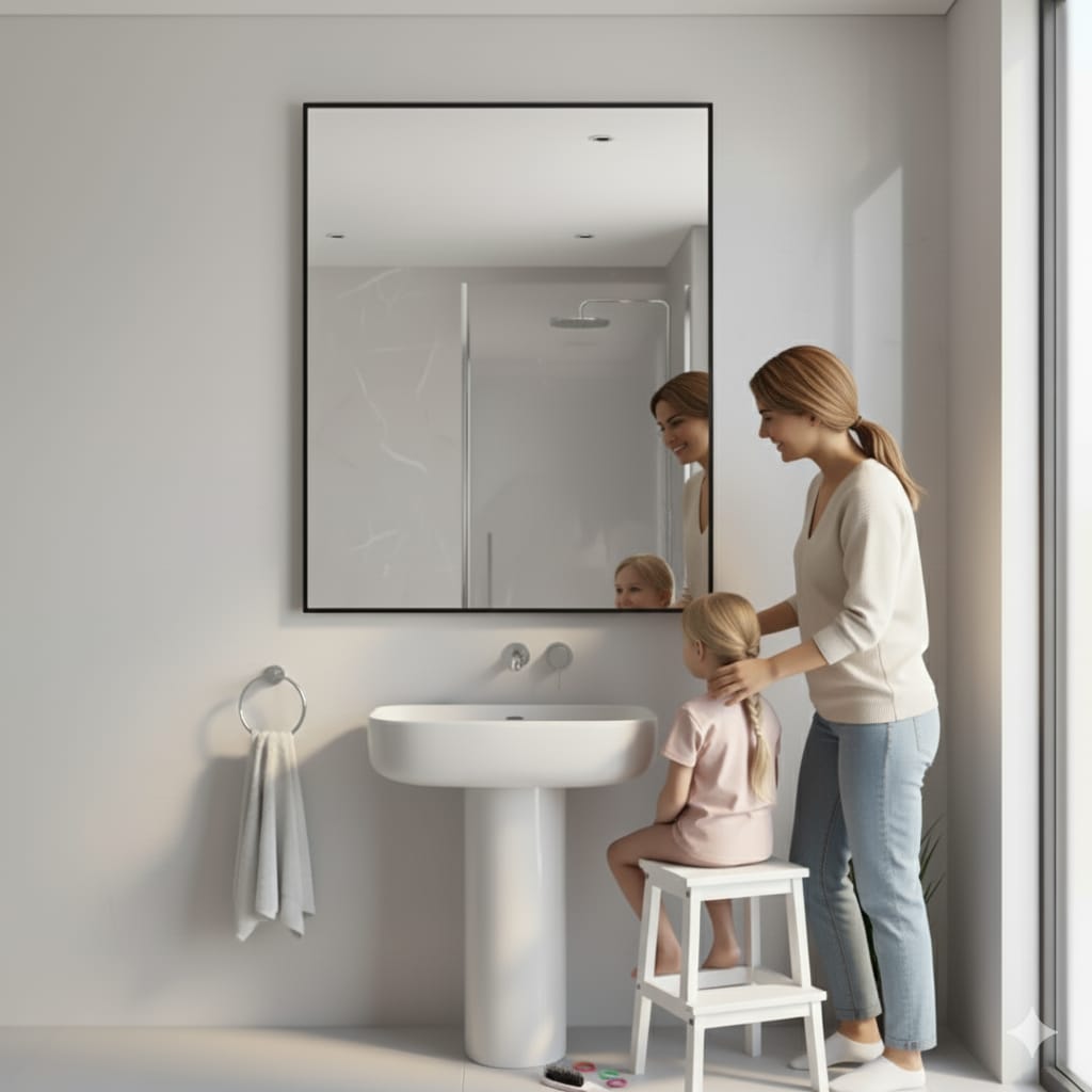 Espejo 70*50 rectangular con marco negro