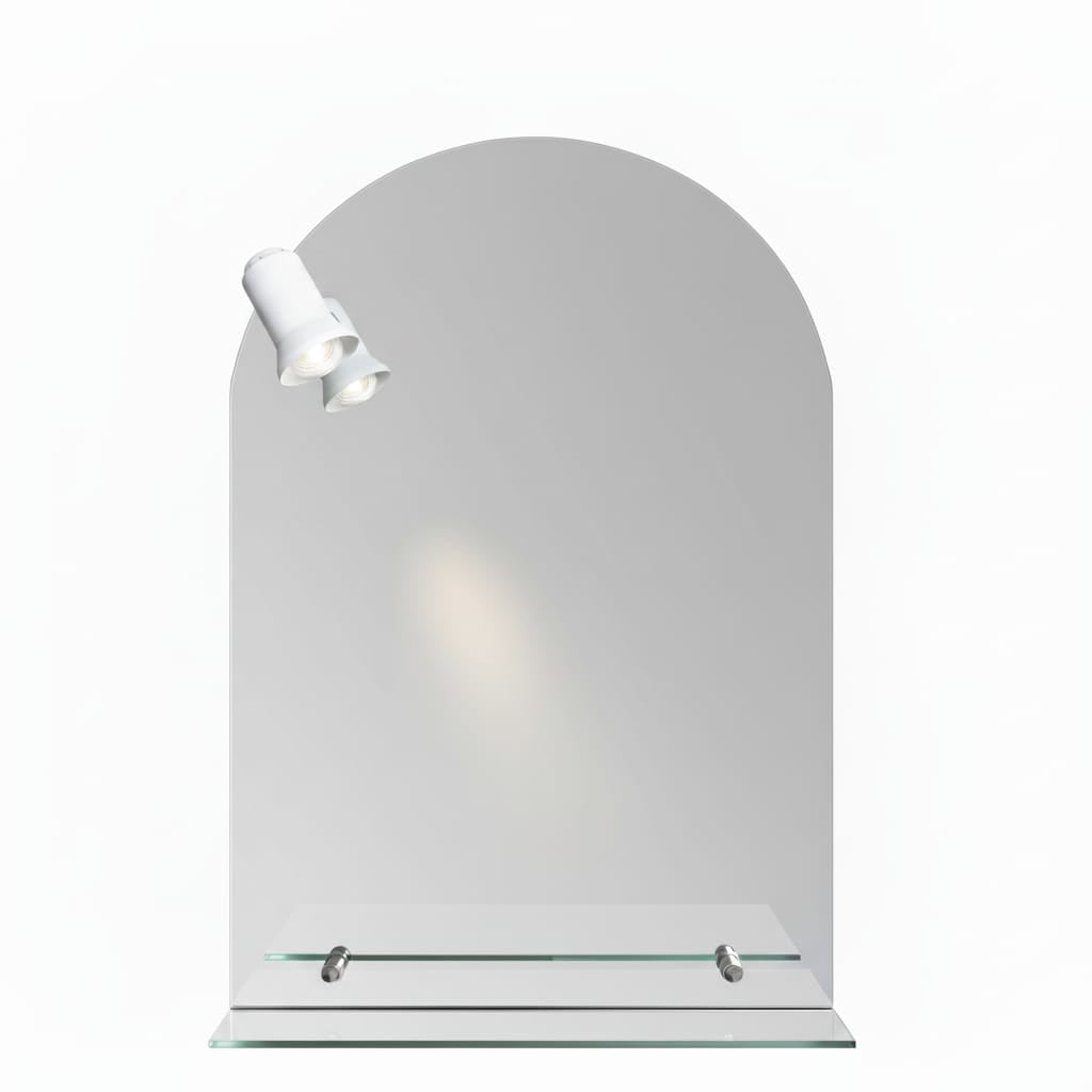 Espejo 50*70rectangular 1/2pt/repisa y luz