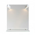 Espejo 60*90 rectangular con repisa/2 luces
