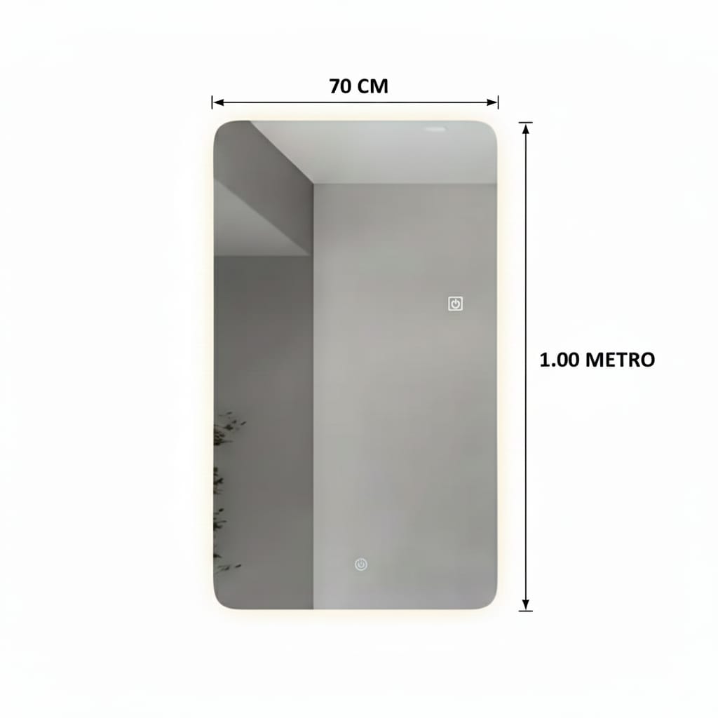 Espejo 70*100 rectangular/3 tonalidades de luces