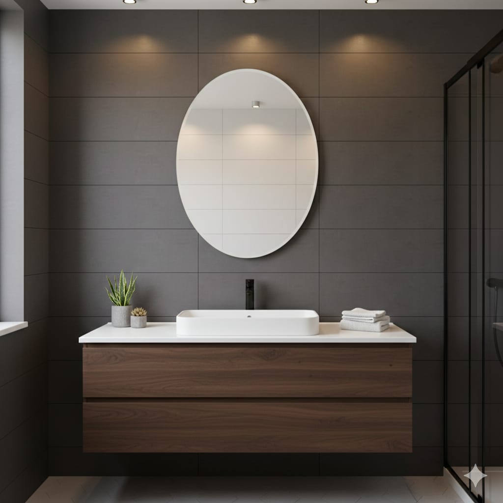 Espejo 45*60 ovalado con bisel